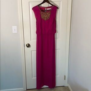 Trina Turk 100% Silk Maxi Dress